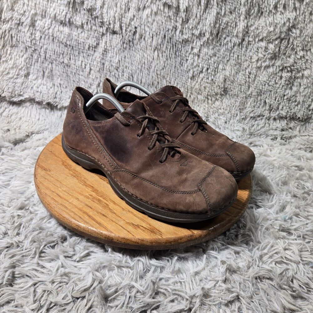 Born Brown Soft Leather Oxfords Mens Size 11 EU 45.5 Formal Lace Up Retro Shoes